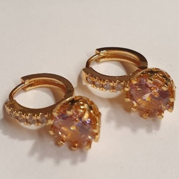 4CT SS &GF W/White Sapphire & Champagne S 🥂 🍾 - Picture 6 of 7